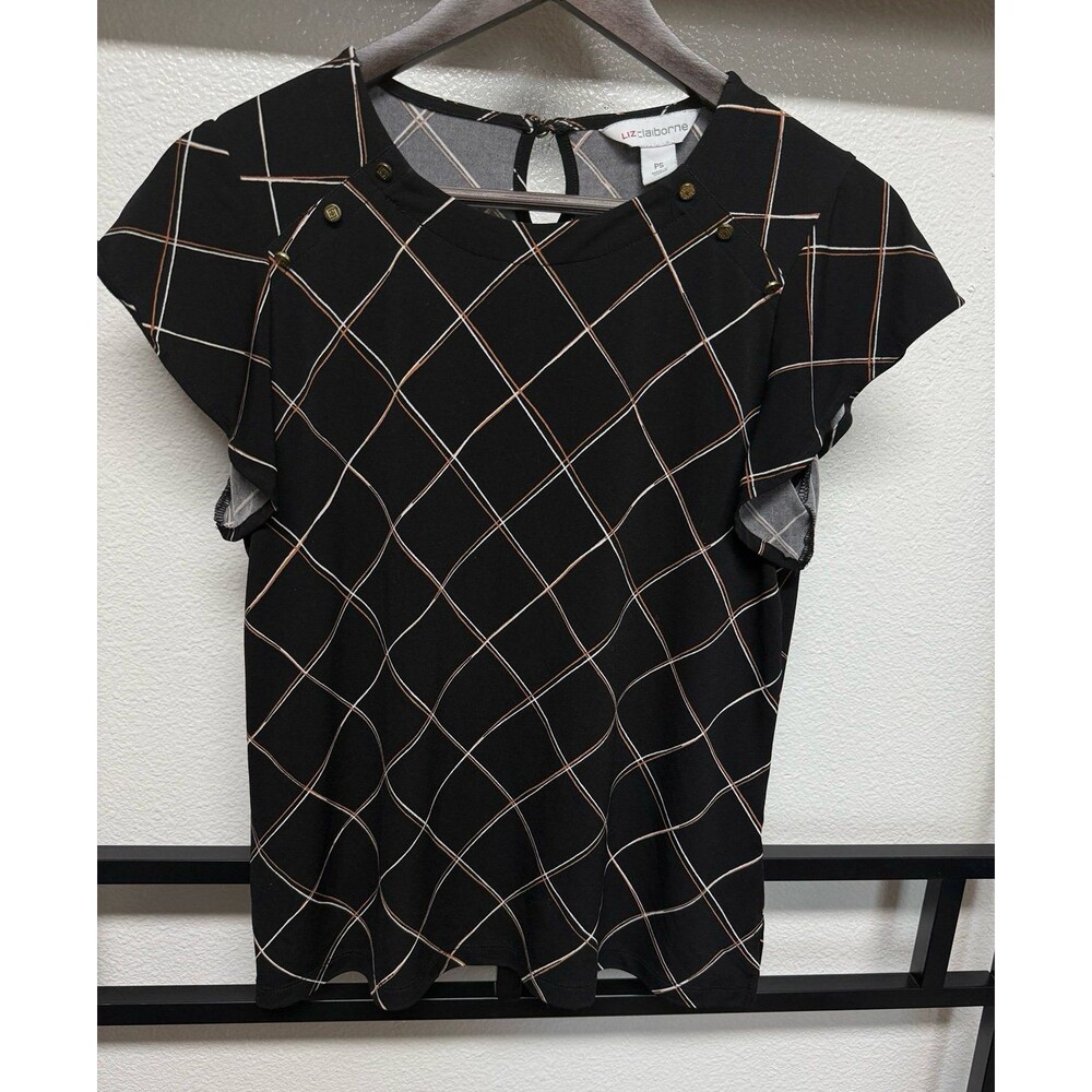 Liz Claiborne flutter-sleeve women’s blouse size PS